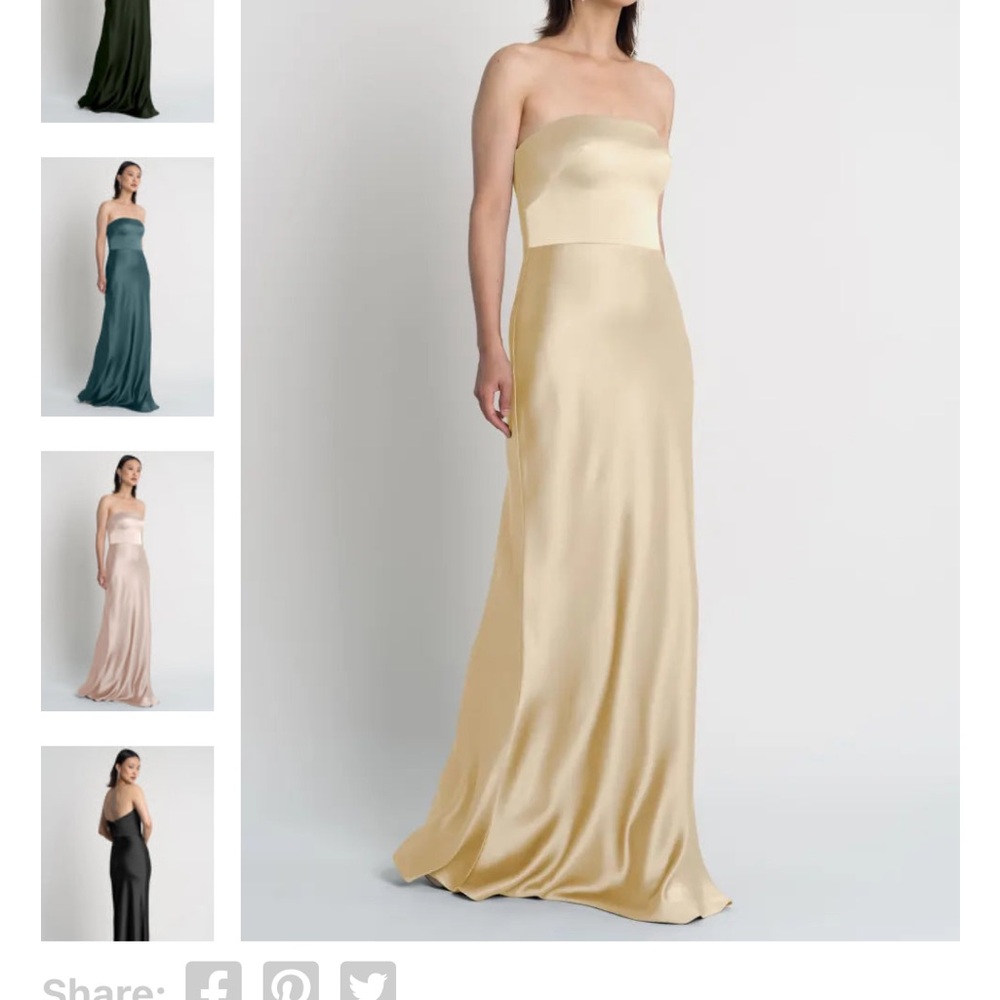 Elegant Strapless Satin Dress
